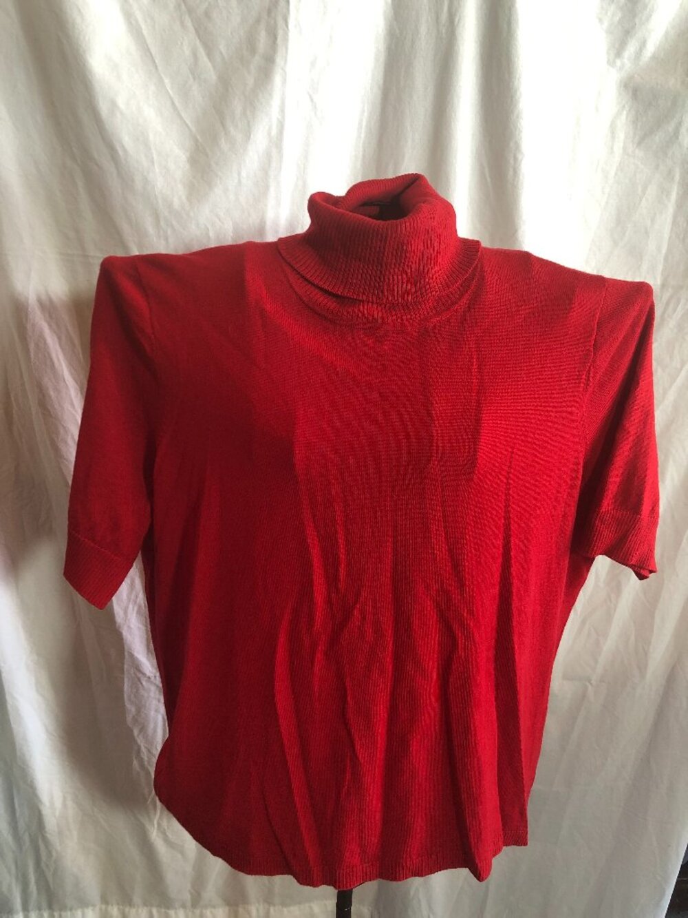 Pendleton 2X Red Short Sleeve Merino Wool Sweater 23.5" Pit to Pit
